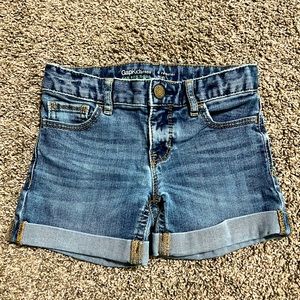 Gapkids Denim Shorts Girls Sz 6 Reg Midi Adj Waist